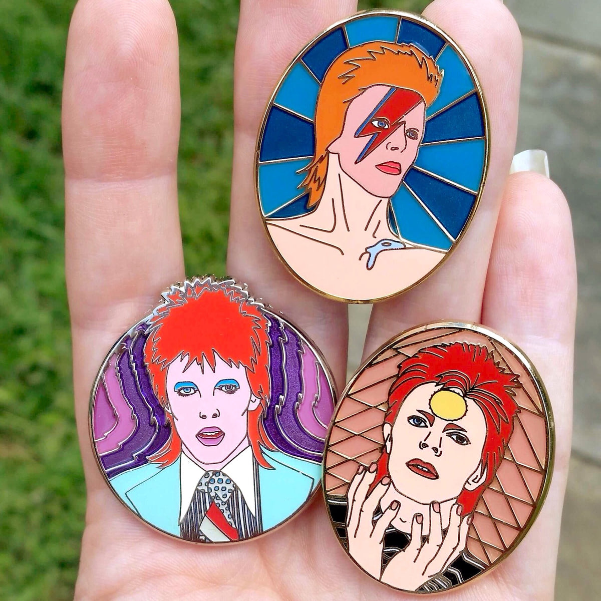 Rock and Roll enamel pins by AishaVoya Creations